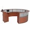 Linea Italia Reception Desk 11.1 ft D X 46 in H, 11.8 ft W X Thermofused Laminate, Cherry, Clear ZUC319 - alternate 4